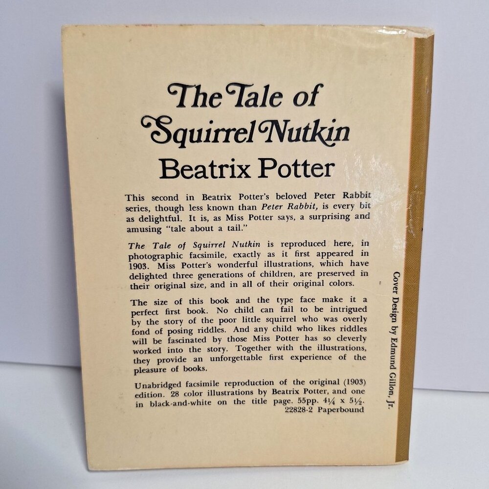 The Tale Of Squirrel Nutkin Beatrix Potter Vintage 1970s Dover Paperback - Picture 4 of 9